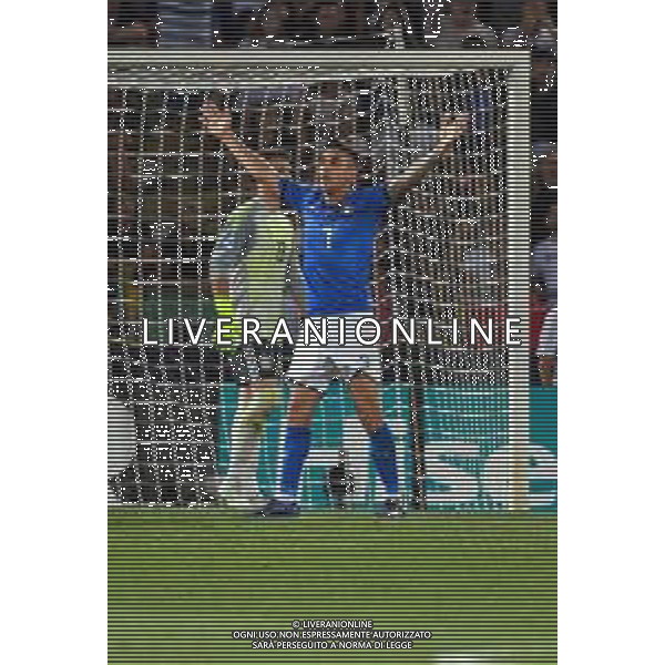 ©Alessio Marini - ITALIA - SPAGNA UEFA - Campionato Europeo Under 21 Italia 2019 Gruppo A - Bologna 16.06.2019 Nella foto Lorenzo Pellegrini protesta ©Alessio Marini / AGENZIA ALDO LIVERANI SAS