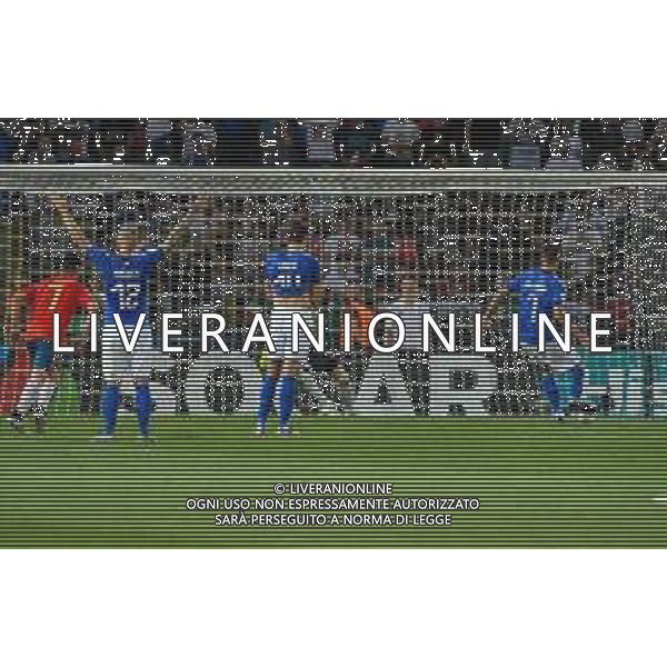 ©Alessio Marini - ITALIA - SPAGNA UEFA - Campionato Europeo Under 21 Italia 2019 Gruppo A - Bologna 16.06.2019 Nella foto il gol su rigore di Lorenzo Pellegrini ©Alessio Marini / AGENZIA ALDO LIVERANI SAS