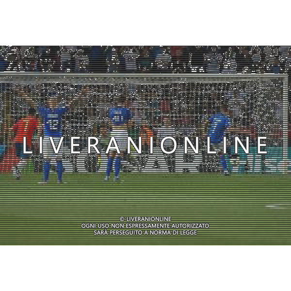 ©Alessio Marini - ITALIA - SPAGNA UEFA - Campionato Europeo Under 21 Italia 2019 Gruppo A - Bologna 16.06.2019 Nella foto il gol su rigore di Lorenzo Pellegrini ©Alessio Marini / AGENZIA ALDO LIVERANI SAS