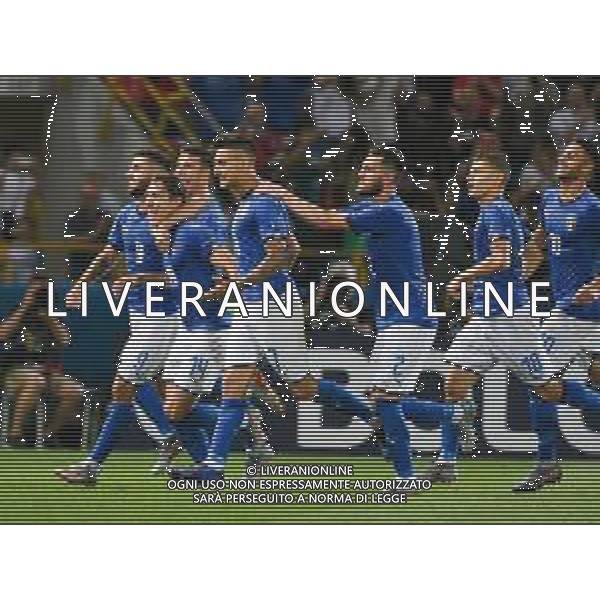 ©Alessio Marini - ITALIA - SPAGNA UEFA - Campionato Europeo Under 21 Italia 2019 Gruppo A - Bologna 16.06.2019 Nella foto esultanza dopo il gol su rigore di Lorenzo Pellegrini ©Alessio Marini / AGENZIA ALDO LIVERANI SAS