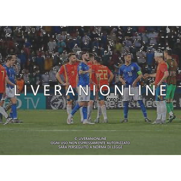 ©Alessio Marini - ITALIA - SPAGNA UEFA - Campionato Europeo Under 21 Italia 2019 Gruppo A - Bologna 16.06.2019 Nella foto esultanza a fine gara - patrick cutrone e Rolando Mandragora ©Alessio Marini / AGENZIA ALDO LIVERANI SAS