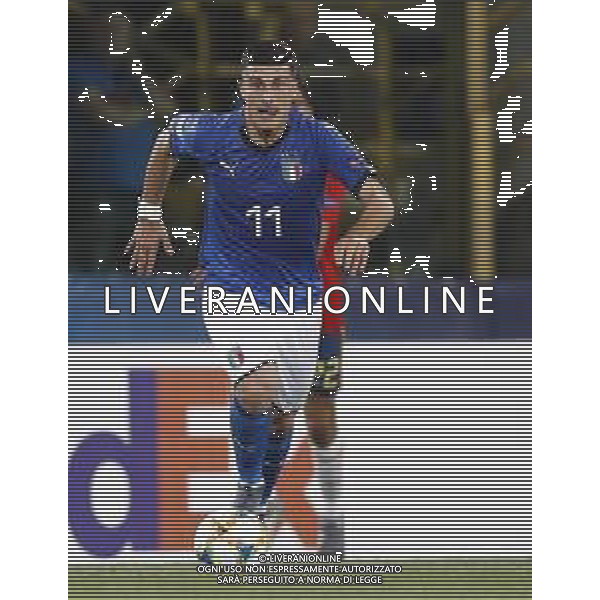 UEFA - Campionato Europeo Under 21 Italia 2019 gruppo A 16/06/2019 Italia - Spagna nella foto: Orsolini Riccardo (Italia) ©Claudio Zamagni/Agenzia Aldo Liverani Orsolini Riccardo (Italia) during UEFA Championship Under 21 Italy 2019 group A match between Italy and Spain at Renato Dall\'Ara Stadium on June 16 2019. photo credit by Claudio Zamagni/Aldo Liverani Photo Agency