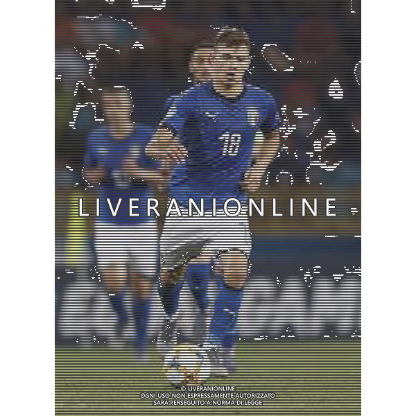 UEFA - Campionato Europeo Under 21 Italia 2019 gruppo A 16/06/2019 Italia - Spagna nella foto: Barella Nicolo’ (Italia) ©Claudio Zamagni/Agenzia Aldo Liverani Barella Nicolo’ (Italia) during UEFA Championship Under 21 Italy 2019 group A match between Italy and Spain at Renato Dall\'Ara Stadium on June 16 2019. photo credit by Claudio Zamagni/Aldo Liverani Photo Agency