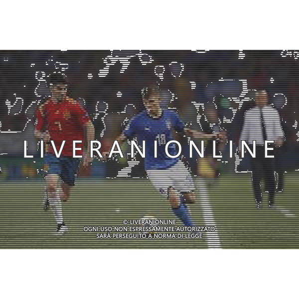UEFA - Campionato Europeo Under 21 Italia 2019 gruppo A 16/06/2019 Italia - Spagna nella foto: Barella Nicolo’ (Italia) ©Claudio Zamagni/Agenzia Aldo Liverani Barella Nicolo’ (Italia) during UEFA Championship Under 21 Italy 2019 group A match between Italy and Spain at Renato Dall\'Ara Stadium on June 16 2019. photo credit by Claudio Zamagni/Aldo Liverani Photo Agency