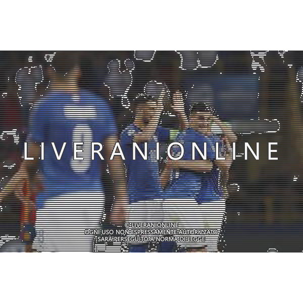 UEFA - Campionato Europeo Under 21 Italia 2019 gruppo A 16/06/2019 Italia - Spagna nella foto: Esultanza finale italia ©Claudio Zamagni/Agenzia Aldo Liverani final exultation of italy during UEFA Championship Under 21 Italy 2019 group A match between Italy and Spain at Renato Dall\'Ara Stadium on June 16 2019. photo credit by Claudio Zamagni/Aldo Liverani Photo Agency