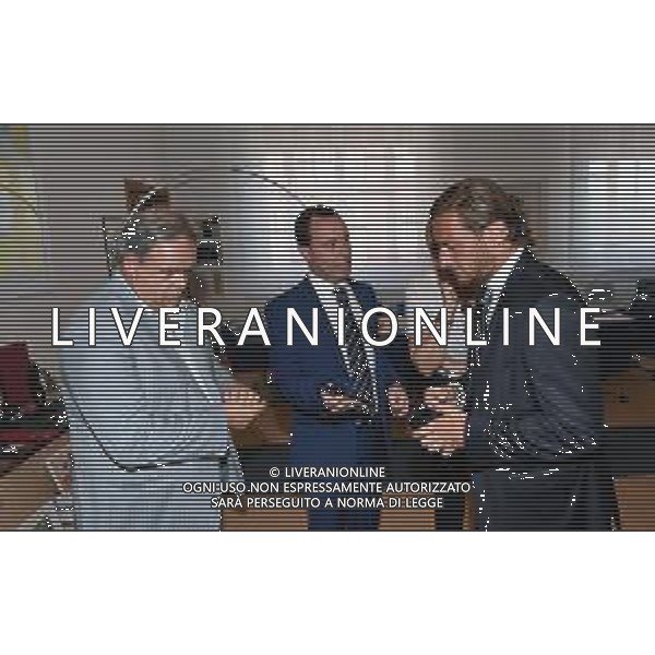 CONFERENZA STAMPA DI FRANCESCO TOTTI PER LE DIMISSIONI DA DIRIGENTE DELLA ROMA CALCIO, NELLA SEDE DEL CONI A ROMA 17.06.2019 NELLA FOTO CON PAOLO CONDO\' © MEZZELANI GMT / AGENZIA ALDO LIVERANI SAS