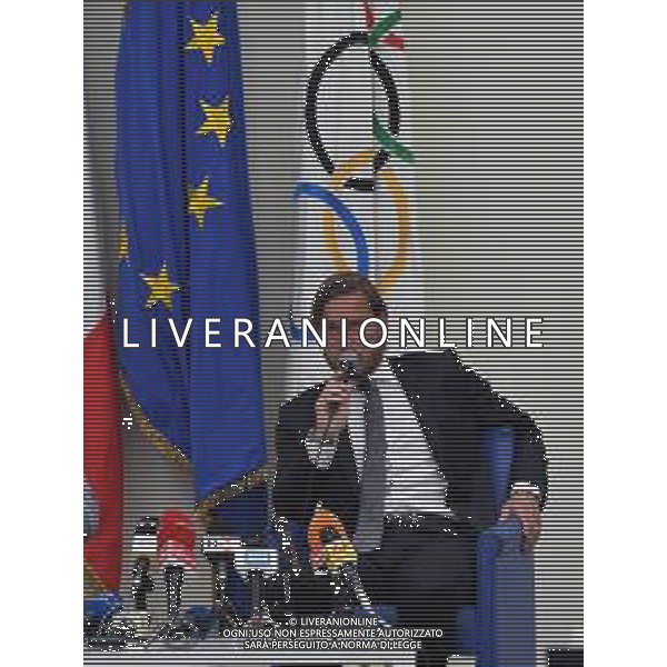 CONFERENZA STAMPA DI FRANCESCO TOTTI PER LE DIMISSIONI DA DIRIGENTE DELLA ROMA CALCIO, NELLA SEDE DEL CONI A ROMA 17.06.2019 © MEZZELANI GMT / AGENZIA ALDO LIVERANI SAS