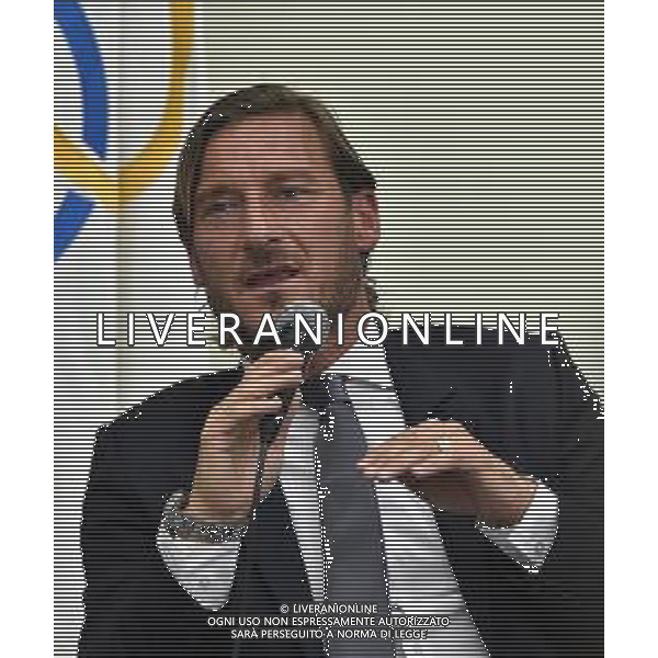 CONFERENZA STAMPA DI FRANCESCO TOTTI PER LE DIMISSIONI DA DIRIGENTE DELLA ROMA CALCIO, NELLA SEDE DEL CONI A ROMA 17.06.2019 © MEZZELANI GMT / AGENZIA ALDO LIVERANI SAS