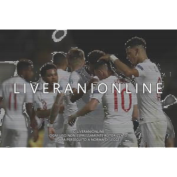 UEFA - Campionato Europeo Under 21 Italia 2019 gruppo C 18/06/2019 Inghilterra - Francia nella foto: Esultanza inghilterra dopo il gol di Foden Phil (England) ©Claudio Zamagni/Agenzia Aldo Liverani england celebrates after scoring a goal during UEFA Championship Under 21 Italy 2019 group C match between England and France at Orogel Dino Manuzzi Stadium on June 18 2019. photo credit by Claudio Zamagni/Aldo Liverani Photo Agency/ AGENZIA ALDO LIVERANI SAS - Inghilterra - Francia UEFA U21 - Campionato Europeo Under 21 Italia 2019 gruppo C - Cesena 18.06.2019