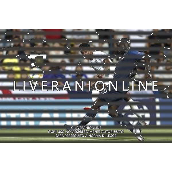UEFA - Campionato Europeo Under 21 Italia 2019 gruppo C 18/06/2019 Inghilterra - Francia nella foto: Gray Demarai(England) Upamecano Dayot(France) ©Claudio Zamagni/Agenzia Aldo Liverani Gray Demarai(England) Upamecano Dayot(France) during UEFA Championship Under 21 Italy 2019 group C match between England and France at Orogel Dino Manuzzi Stadium on June 18 2019. photo credit by Claudio Zamagni/Aldo Liverani Photo Agency