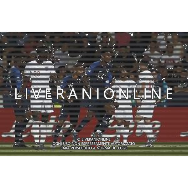 UEFA - Campionato Europeo Under 21 Italia 2019 gruppo C 18/06/2019 Inghilterra - Francia nella foto: Esultanza francia ©Claudio Zamagni/Agenzia Aldo Liverani france celebrates after scoring a goal during UEFA Championship Under 21 Italy 2019 group C match between England and France at Orogel Dino Manuzzi Stadium on June 18 2019. photo credit by Claudio Zamagni/Aldo Liverani Photo Agency