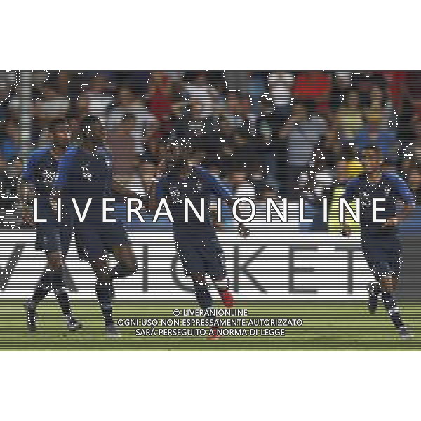 UEFA - Campionato Europeo Under 21 Italia 2019 gruppo C 18/06/2019 Inghilterra - Francia nella foto: Esultanza francia ©Claudio Zamagni/Agenzia Aldo Liverani france celebrates after scoring a goal during UEFA Championship Under 21 Italy 2019 group C match between England and France at Orogel Dino Manuzzi Stadium on June 18 2019. photo credit by Claudio Zamagni/Aldo Liverani Photo Agency