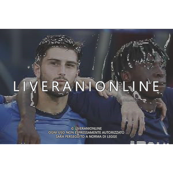 UEFA - Campionato Europeo Under 21 Italia 2019 gruppo A 19/06/2019 Italia - Polonia nella foto: Bonifazi Kevin (Italia) Kean Moise (Italia) ©Claudio Zamagni/Agenzia Aldo Liverani Bonifazi Kevin (Italia) Kean Moise (Italia) during UEFA Championship Under 21 Italy 2019 group A match between Italy and Poland at Renato Dall\'Ara Stadium on June 19 2019. photo credit by Claudio Zamagni/Aldo Liverani Photo Agency