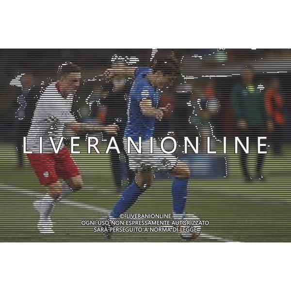 UEFA - Campionato Europeo Under 21 Italia 2019 gruppo A 19/06/2019 Italia - Polonia nella foto: Chiesa Federico (Italia) Jagiello Filip(Poland) ©Claudio Zamagni/Agenzia Aldo Liverani Chiesa Federico (Italia) Jagiello Filip(Poland) during UEFA Championship Under 21 Italy 2019 group A match between Italy and Poland at Renato Dall\'Ara Stadium on June 19 2019. photo credit by Claudio Zamagni/Aldo Liverani Photo Agency