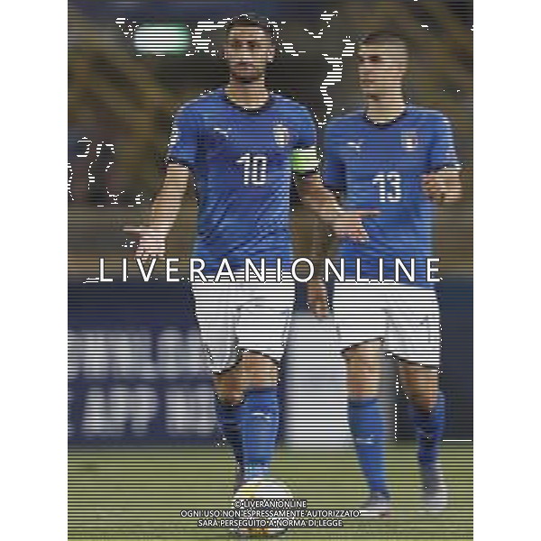 UEFA - Campionato Europeo Under 21 Italia 2019 gruppo A 19/06/2019 Italia - Polonia nella foto: Mandragora Rolando (Italia) Mancini Gianluca (Italia) ©Claudio Zamagni/Agenzia Aldo Liverani Mandragora Rolando (Italia) Mancini Gianluca (Italia) during UEFA Championship Under 21 Italy 2019 group A match between Italy and Poland at Renato Dall\'Ara Stadium on June 19 2019. photo credit by Claudio Zamagni/Aldo Liverani Photo Agency