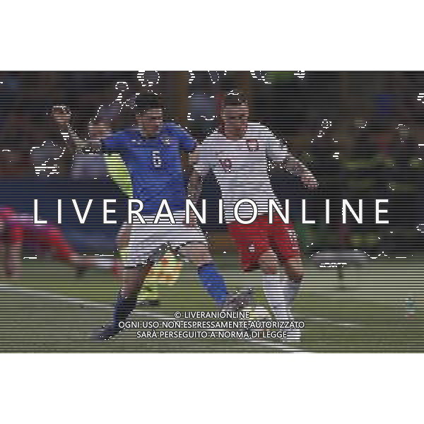 UEFA - Campionato Europeo Under 21 Italia 2019 gruppo A 19/06/2019 Italia - Polonia nella foto: Bastoni Alessandro (Italia) Jagiello Filip(Poland) ©Claudio Zamagni/Agenzia Aldo Liverani Bastoni Alessandro (Italia) Jagiello Filip(Poland) during UEFA Championship Under 21 Italy 2019 group A match between Italy and Poland at Renato Dall\'Ara Stadium on June 19 2019. photo credit by Claudio Zamagni/Aldo Liverani Photo Agency
