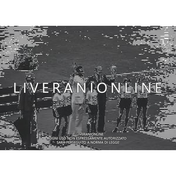 1974 FRANCOFORTE-INAUGURAZIONE DEI CAMPIONATO DEL MONDO DI CALCIO NELLA FOTO 1974 FIFA World Cup in Germany Pele (Edson Arantes do Nascimento) 1940 - Brazilian football player, 1994 Minister of Sports in Brazil Pele alongide Uwe Seeler and children during the opening ceremony of the World Cup in Frankfurt - June 1974 AG ALDO LIVERANI SAS