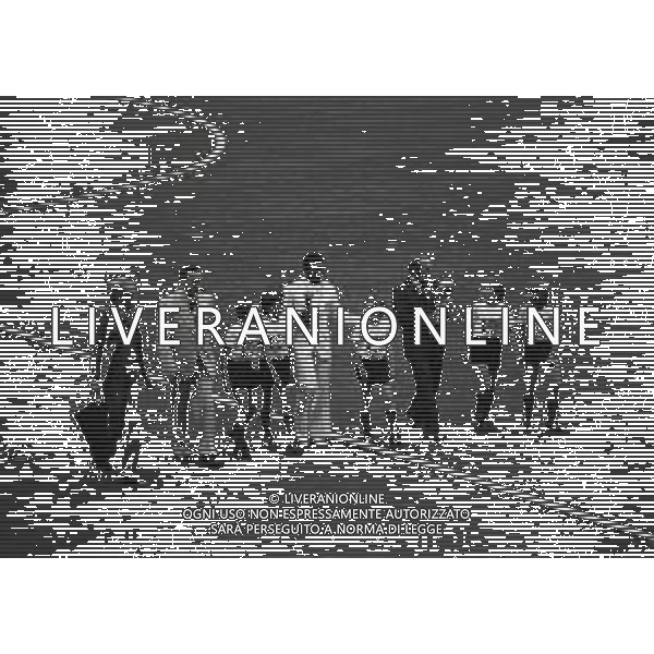 1974 FRANCOFORTE-INAUGURAZIONE DEI CAMPIONATO DEL MONDO DI CALCIO NELLA FOTO 1974 FIFA World Cup in Germany Pele (Edson Arantes do Nascimento) 1940 - Brazilian football player, 1994 Minister of Sports in Brazil Pele alongide Uwe Seeler and children during the opening ceremony of the World Cup in Frankfurt - June 1974 AG ALDO LIVERANI SAS