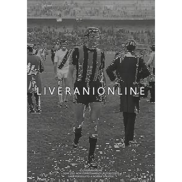 20-02-1974 MILANO-COPPA ITALIA INTER BOLOGNA 2-1 NELLA FOTO GIACINTO FACCHETTI AG ALDO LIVERANI SAS