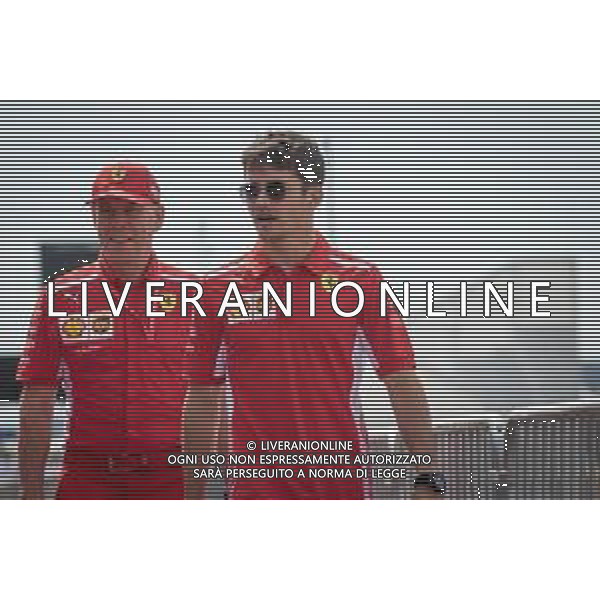 Charles Leclerc (MON) Ferrari walks the circuit with Jock Clear (GBR) Ferrari Engineering Director. 20.06.2019. Formula 1 World Championship, Rd 8, French Grand Prix, Paul Ricard, France, Preparation Day. / AGENZIA ALDO LIVERANI SAS - ITALY ONLY EDITORIAL USE ONLY