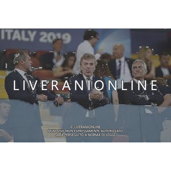 UEFA - Campionato Europeo Under 21 Italia 2019 gruppo A 19/06/2019 Italia - Polonia nella foto: Zbigniew Boniek e Gabriele Gravina presidente ©Claudio Zamagni/Agenzia Aldo Liverani Zbigniew Boniek e Gabriele Gravina presidente during UEFA Championship Under 21 Italy 2019 group A match between Italy and Poland at Renato Dall\'Ara Stadium on June 19 2019. photo credit by Claudio Zamagni/Aldo Liverani Photo Agency