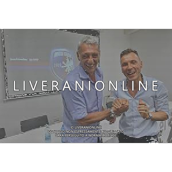 IMOLA 21 06 2019 CONFERENZA STAMPA IMOLESE CALCIO 1919 A5 NELLA FOTO DA SINISTRA ALBERTO CAROBBI ALLENATORE E VICE ALLENATORE SIMONE BOTTACINI FOTO GIANNI SANNA-AG ALDO LIVERANI SAS