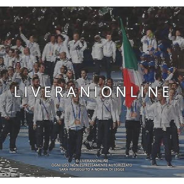 21-06-2019 minsk-Cerimonia di Apertura dei Giochi Europei, in programma a Minsk dal 21 giugno al 1° luglio nella foto il portabandiera dell\'italia clemente russo foto gmt-mezzelani -ag aldo liverani sas