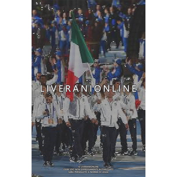 21-06-2019 minsk-Cerimonia di Apertura dei Giochi Europei, in programma a Minsk dal 21 giugno al 1° luglio nella foto il portabandiera dell\'italia clemente russo foto gmt-mezzelani -ag aldo liverani sas
