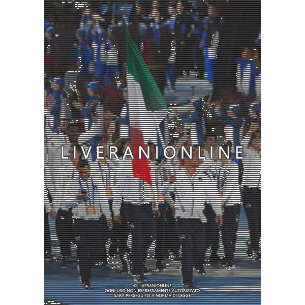 21-06-2019 minsk-Cerimonia di Apertura dei Giochi Europei, in programma a Minsk dal 21 giugno al 1° luglio nella foto il portabandiera dell\'italia clemente russo foto gmt-mezzelani -ag aldo liverani sas