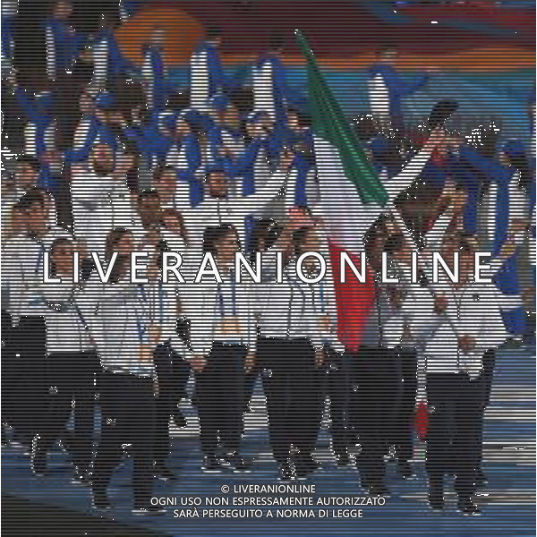 21-06-2019 minsk-Cerimonia di Apertura dei Giochi Europei, in programma a Minsk dal 21 giugno al 1° luglio nella foto il portabandiera dell\'italia clemente russo foto gmt-mezzelani -ag aldo liverani sas