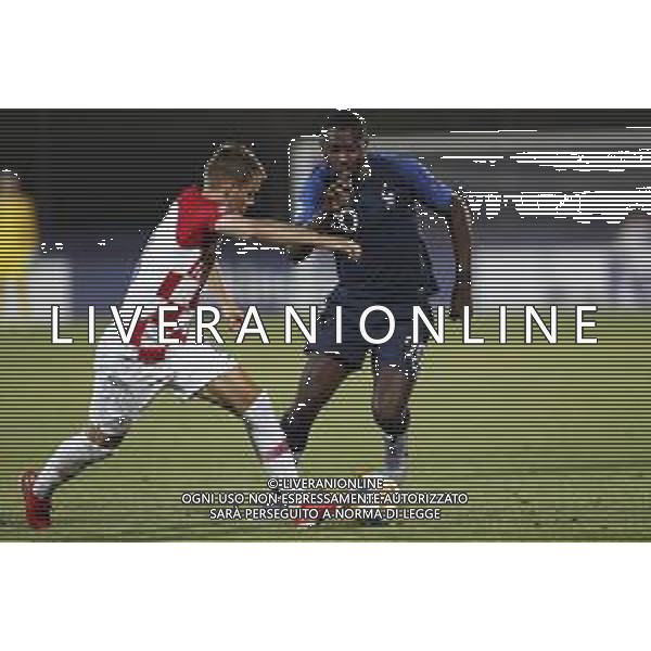 UEFA - Campionato Europeo Under 21 Italia 2019 gruppo C 21/06/2019 Francia - Croazia nella foto: Thuram Marcus(France) Matko Babic (Croatia U21) ©Claudio Zamagni/Agenzia Aldo Liverani Thuram Marcus(France) Matko Babic (Croatia U21) during UEFA Championship Under 21 Italy 2019 group C match between France and Croatia at San Marino Olympic Stadium on June 21 2019. photo credit by Claudio Zamagni/Aldo Liverani Photo Agency