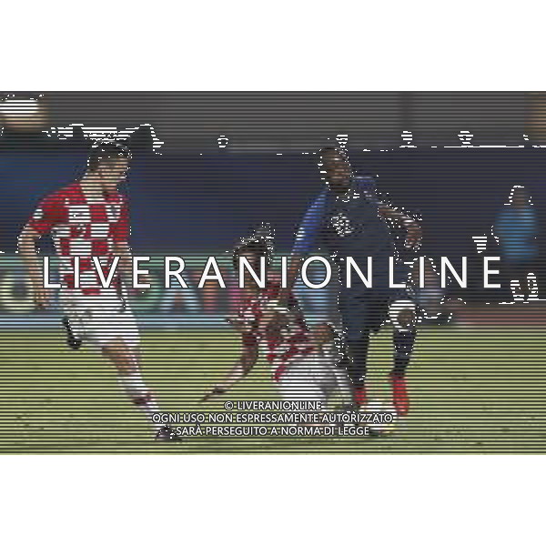 UEFA - Campionato Europeo Under 21 Italia 2019 gruppo C 21/06/2019 Francia - Croazia nella foto: Ikone’ Jonathan(France) Ivan Sunjic (Croatia U21) ©Claudio Zamagni/Agenzia Aldo Liverani Ikone’ Jonathan(France) Ivan Sunjic (Croatia U21) during UEFA Championship Under 21 Italy 2019 group C match between France and Croatia at San Marino Olympic Stadium on June 21 2019. photo credit by Claudio Zamagni/Aldo Liverani Photo Agency