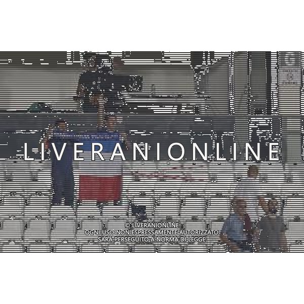 UEFA - Campionato Europeo Under 21 Italia 2019 gruppo C 21/06/2019 Francia - Croazia nella foto:tifosi francia ©Claudio Zamagni/Agenzia Aldo Liverani supporters of france during UEFA Championship Under 21 Italy 2019 group C match between France and Croatia at San Marino Olympic Stadium on June 21 2019. photo credit by Claudio Zamagni/Aldo Liverani Photo Agency