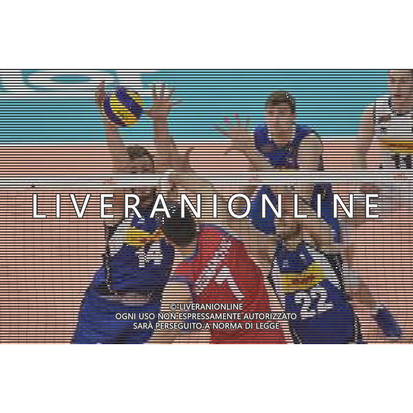 Milano 21-06-2019 Palalido Volleyball Nations League - girone 14 day 1 Italia vs Serbia nella foto Matteo Piano (Italia) SX e Oreste Cavuto (Italia) DX foto Roberto Garavaglia - ag. Aldo Liverani sas
