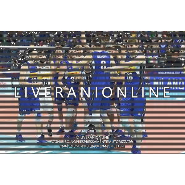 Milano 21-06-2019 Palalido Volleyball Nations League - girone 14 day 1 Italia vs Serbia nella foto esultanza Italia foto Roberto Garavaglia - ag. Aldo Liverani sas