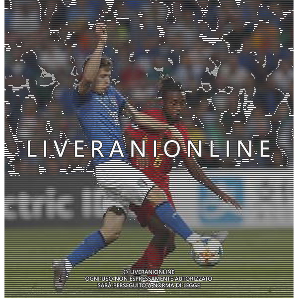 UEFA - Campionato Europeo Under 21 Italia 2019 gruppo A 22/06/2019 Belgio - Italia nella foto: Barella Nicolo’ (Italia) Samuel Bastien of Belgium ©Claudio Zamagni/Agenzia Aldo Liverani Barella Nicolo’ (Italia) Samuel Bastien of Belgium during UEFA Championship Under 21 Italy 2019 group A match between Belgium and Italy at Reggio-Emilia Mapei Stadium on June 22 2019. photo credit by Claudio Zamagni/Aldo Liverani Photo Agency