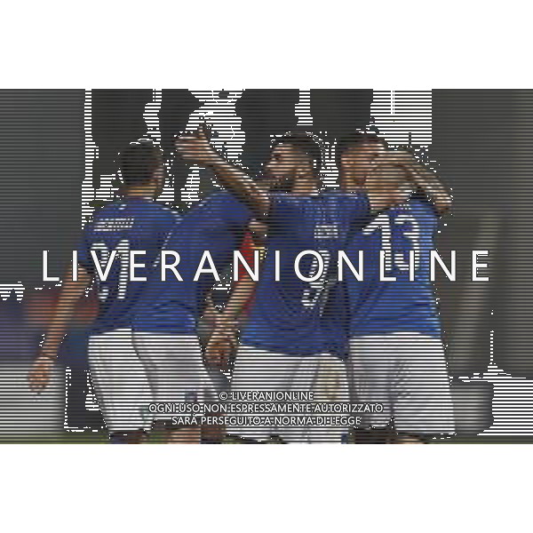 UEFA - Campionato Europeo Under 21 Italia 2019 gruppo A 22/06/2019 Belgio - Italia nella foto: Esultanza italia ©Claudio Zamagni/Agenzia Aldo Liverani italy celebrates after scoring a goal during UEFA Championship Under 21 Italy 2019 group A match between Belgium and Italy at Reggio-Emilia Mapei Stadium on June 22 2019. photo credit by Claudio Zamagni/Aldo Liverani Photo Agency