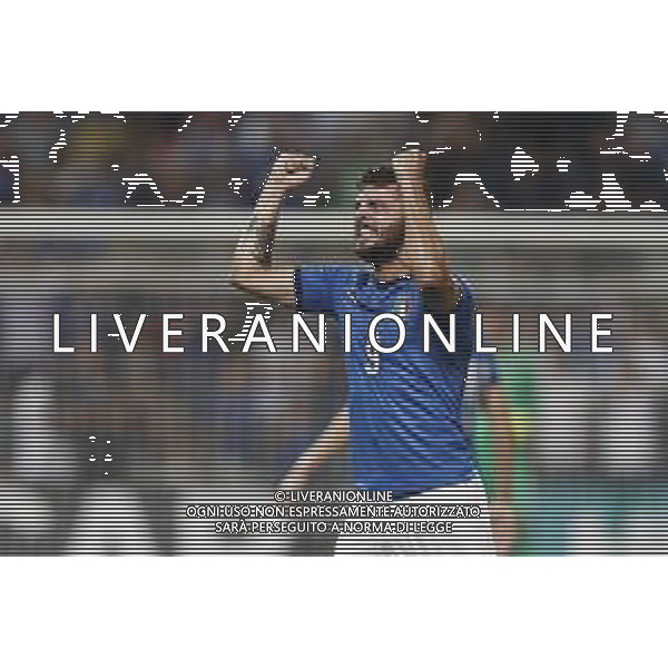 UEFA - Campionato Europeo Under 21 Italia 2019 gruppo A 22/06/2019 Belgio - Italia nella foto: Esultanza dopo il gol di Cutrone Patrick (Italia) ©Claudio Zamagni/Agenzia Aldo Liverani Cutrone Patrik (Italia) celebrates after scoring a goal during UEFA Championship Under 21 Italy 2019 group A match between Belgium and Italy at Reggio-Emilia Mapei Stadium on June 22 2019. photo credit by Claudio Zamagni/Aldo Liverani Photo Agency / AGENZIA ALDO LIVERANI SAS
