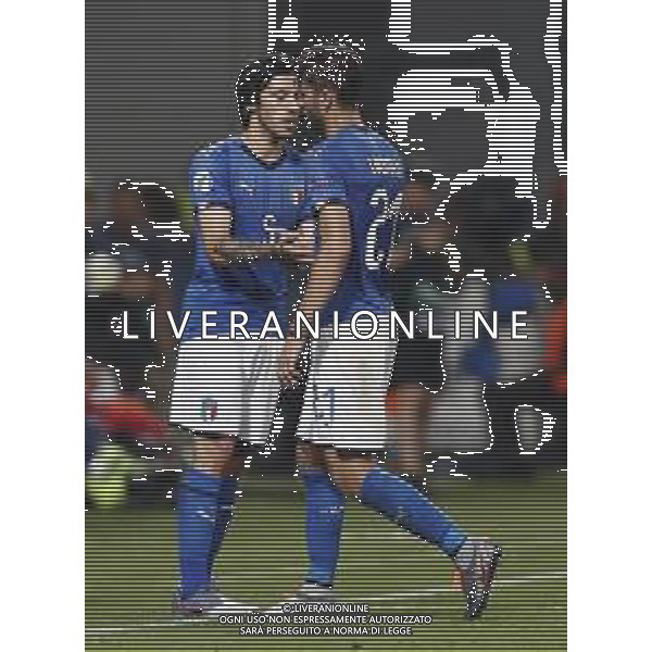 UEFA - Campionato Europeo Under 21 Italia 2019 gruppo A 22/06/2019 Belgio - Italia nella foto: Tonali Sandro (Italia) entra in campo in sostituzione di Locatelli Manuel (Italia) ©Claudio Zamagni/Agenzia Aldo Liverani Tonali Sandro (Italia) Locatelli Manuel (Italia) during UEFA Championship Under 21 Italy 2019 group A match between Belgium and Italy at Reggio-Emilia Mapei Stadium on June 22 2019. photo credit by Claudio Zamagni/Aldo Liverani Photo Agency / AGENZIA ALDO LIVERANI SAS