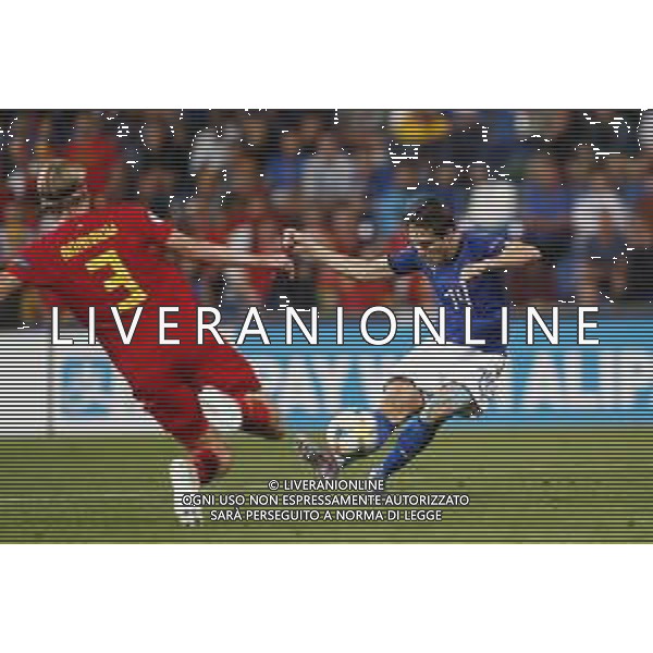 UEFA - Campionato Europeo Under 21 Italia 2019 gruppo A 22/06/2019 Belgio - Italia nella foto: il gol di Chiesa Federico (Italia) ©Claudio Zamagni/Agenzia Aldo Liverani goal Chiesa Federico (Italia) during UEFA Championship Under 21 Italy 2019 group A match between Belgium and Italy at Reggio-Emilia Mapei Stadium on June 22 2019. photo credit by Claudio Zamagni/Aldo Liverani Photo Agency / AGENZIA ALDO LIVERANI SAS