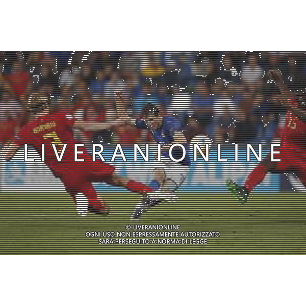 UEFA - Campionato Europeo Under 21 Italia 2019 gruppo A 22/06/2019 Belgio - Italia nella foto: il gol di Chiesa Federico (Italia) ©Claudio Zamagni/Agenzia Aldo Liverani goal Chiesa Federico (Italia) during UEFA Championship Under 21 Italy 2019 group A match between Belgium and Italy at Reggio-Emilia Mapei Stadium on June 22 2019. photo credit by Claudio Zamagni/Aldo Liverani Photo Agency / AGENZIA ALDO LIVERANI SAS