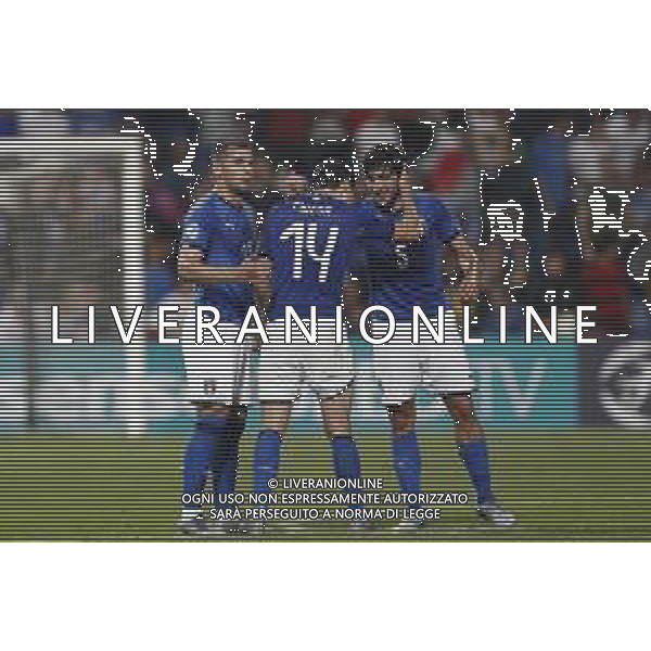 UEFA - Campionato Europeo Under 21 Italia 2019 gruppo A 22/06/2019 Belgio - Italia nella foto: Esultanza italia a fine gara - federico chiesa ©Claudio Zamagni/Agenzia Aldo Liverani italy celebrates after scoring a goalduring UEFA Championship Under 21 Italy 2019 group A match between Belgium and Italy at Reggio-Emilia Mapei Stadium on June 22 2019. photo credit by Claudio Zamagni/Aldo Liverani Photo Agency / AGENZIA ALDO LIVERANI SAS