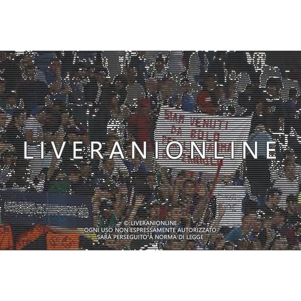 UEFA - Campionato Europeo Under 21 Italia 2019 gruppo A 22/06/2019 Belgio - Italia nella foto: uno striscione dei tifosi per la mamma di zaniolo ©Claudio Zamagni/Agenzia Aldo Liverani a banner for zaniolo\'s mother during UEFA Championship Under 21 Italy 2019 group A match between Belgium and Italy at Reggio-Emilia Mapei Stadium on June 22 2019. photo credit by Claudio Zamagni/Aldo Liverani Photo Agency / AGENZIA ALDO LIVERANI SAS