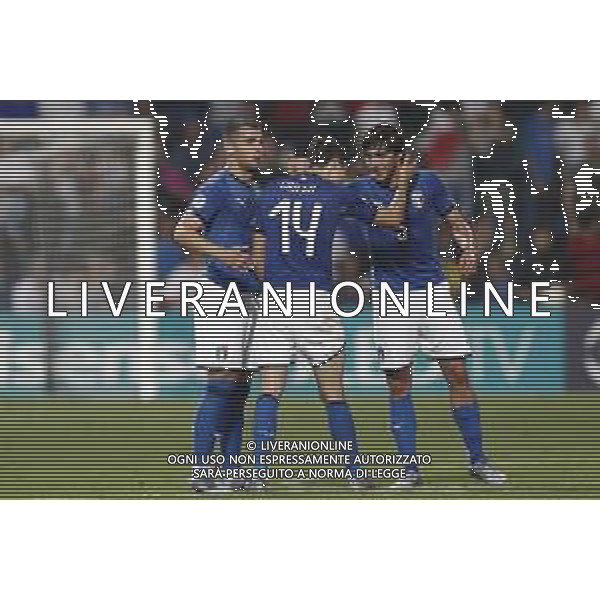UEFA - Campionato Europeo Under 21 Italia 2019 gruppo A 22/06/2019 Belgio - Italia nella foto: Esultanza italia a fine gara - federico chiesa ©Claudio Zamagni/Agenzia Aldo Liverani italy celebrates after scoring a goal during UEFA Championship Under 21 Italy 2019 group A match between Belgium and Italy at Reggio-Emilia Mapei Stadium on June 22 2019. photo credit by Claudio Zamagni/Aldo Liverani Photo Agency / AGENZIA ALDO LIVERANI SAS
