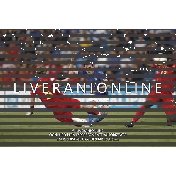 UEFA - Campionato Europeo Under 21 Italia 2019 gruppo A 22/06/2019 Belgio - Italia nella foto: il gol di Chiesa Federico (Italia) ©Claudio Zamagni/Agenzia Aldo Liverani goal Chiesa Federico (Italia) during UEFA Championship Under 21 Italy 2019 group A match between Belgium and Italy at Reggio-Emilia Mapei Stadium on June 22 2019. photo credit by Claudio Zamagni/Aldo Liverani Photo Agency / AGENZIA ALDO LIVERANI SAS
