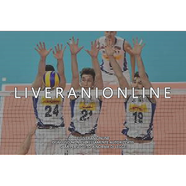 Milano 22-06-2019 Palalido Volleyball Nations League - girone 14 day 2 Italia vs Argentina nella foto da SX Giulio Pinali (Italia), Alberto Polo (Italia) e Daniele Lavia (Italia) foto Roberto Garavaglia - ag. Aldo Liverani sas