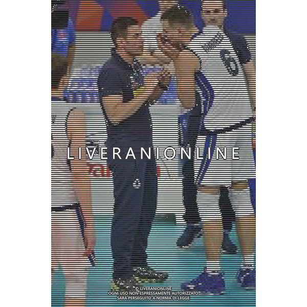 Milano 22-06-2019 Palalido Volleyball Nations League - girone 14 day 2 Italia vs Argentina nella foto Gianlorenzo Blengini allenatore Italia SX e Simone Giannelli (Italia) DX foto Roberto Garavaglia - ag. Aldo Liverani sas