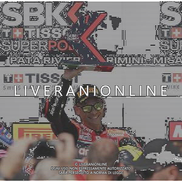 Campionato Mondiale Superbike Pata Riviera di Rimini 23/06/2019 nella foto: Alvaro Bautista (Ducati Panigale R) ©Claudio Zamagni/Agenzia Aldo Liverani Alvaro Bautista (Ducati Panigale R) during Superbike World Championship Pata Riviera di Rimini Round at Misano World Circuit Marco Simoncelli on June 23 2019. photo credit by Claudio Zamagni/Aldo Liverani Photo Agency