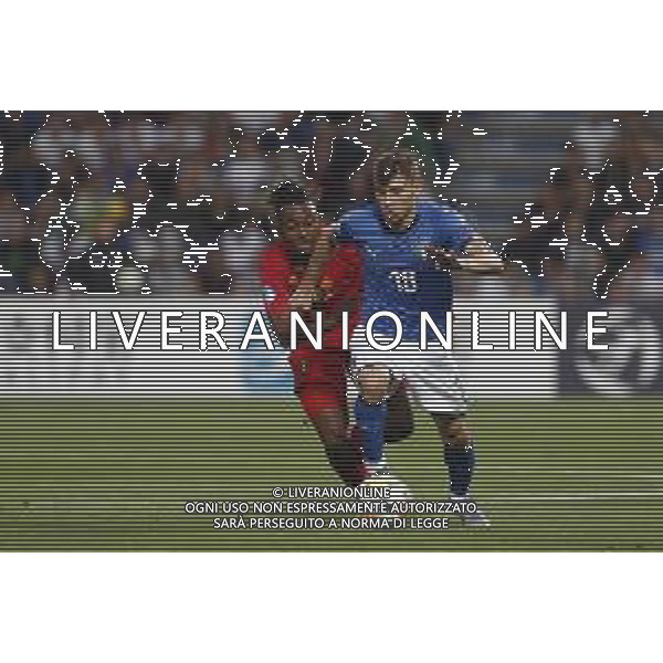 UEFA - Campionato Europeo Under 21 Italia 2019 gruppo A 22/06/2019 Belgio - Italia nella foto: Barella Nicolo’ (Italia) Samuel Bastien of Belgium ©Claudio Zamagni/Agenzia Aldo Liverani Barella Nicolo’ (Italia) Samuel Bastien of Belgium during UEFA Championship Under 21 Italy 2019 group A match between Belgium and Italy at Reggio-Emilia Mapei Stadium on June 22 2019. photo credit by Claudio Zamagni/Aldo Liverani Photo Agency