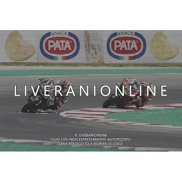 Campionato Mondiale Superbike Pata Riviera di Rimini 23/06/2019 nella foto: Jonathan Rea (Kawasaki ZX-10RR) Alvaro Bautista (Ducati Panigale R) ©Claudio Zamagni/Agenzia Aldo Liverani Jonathan Rea (Kawasaki ZX-10RR) Alvaro Bautista (Ducati Panigale R) during Superbike World Championship Pata Riviera di Rimini Round at Misano World Circuit Marco Simoncelli on June 23 2019. photo credit by Claudio Zamagni/Aldo Liverani Photo Agency